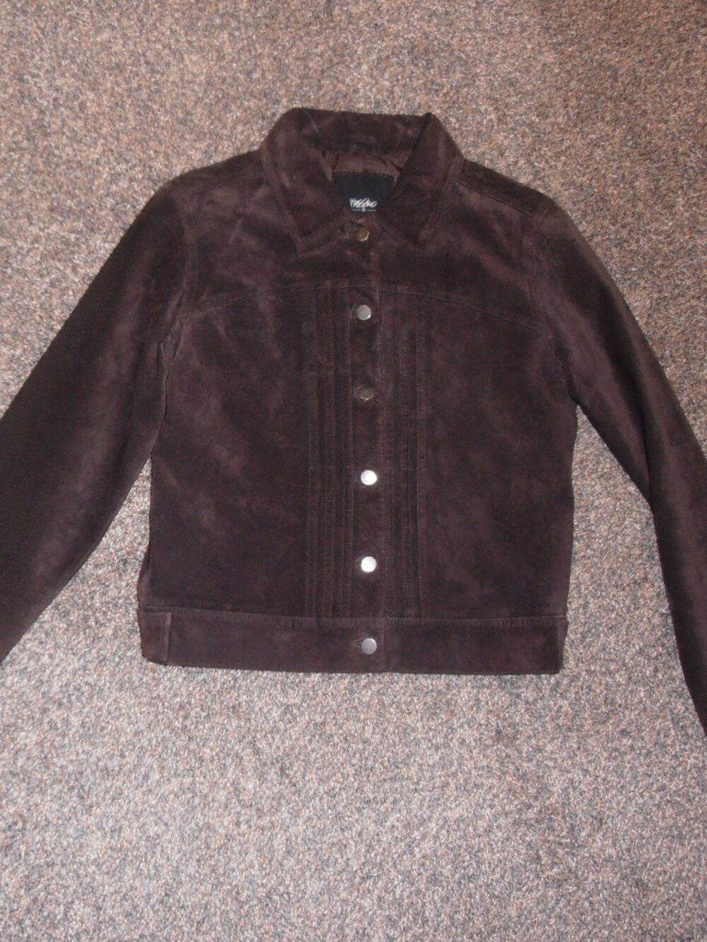 Womens Mossimo Leather Button Up Jacket